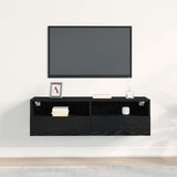 TV zidna vitrinka crni hrast 100x30x30 cm konstruirano drvo | shoptok.hr