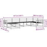  Set vanjskih sofa 6 pcs Bijela Čvrsto drvo akacije | shoptok.hr