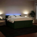 vidaXL Krevet s oprugama i madracem tamnozeleni 180x200 cm baršunasti | shoptok.hr