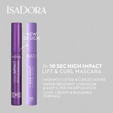 IsaDora 10 Sec High Impact Lift & Curl maskara za uvijanje i odvajanje trepavica nijansa 01 Black 9 ml | shoptok.hr