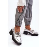 Boto Women's Leather Half-Boots On Massive Heel Silver Lemmitty | Shoptok.si