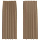 Voile zavjese s džepovima za šipke 2 kom svijetlosmeđe Smeđa 140 x 245 cm | shoptok.hr