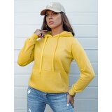 DStreet Bluza damska BASIC z kapturem żółta | shoptok.hr