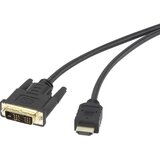 Renkforce HDMI / DVI priključni kabel [1x HDMI-utikač - 1x DVI-utikač 18+1pol.] 1.80 m crni | Eponuda.ba