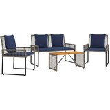  Zunanji pohištveni set z blazino jeklo, (5000271224) | Shoptok.si