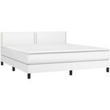  Krevet box spring s madracem LED bijeli 180x200 cm umjetna koža | shoptok.hr