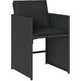  9-dijelni vrtni blagovaonski set s jastucima crni od poliratana | shoptok.hr