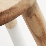 Kave Home Bijeli/u prirodnoj boji stolac od masivnog drva munggura Brocsy – | shoptok.hr