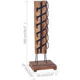 vidaXL Stalak za vino za 6 boca 35 x 35 x 100 cm od masivne tikovine | shoptok.hr