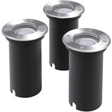 vidaXL Zunanje LED talne svetilke 3 kosi okrogle | Shoptok.si