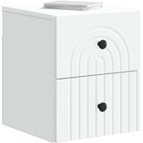  Stenski nočni omarici s predalom 2 pcs Bela 33 x 34,5 x 40 cm, (5000209894) | Shoptok.si
