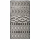vidaXL Vanjski tepih ravnog tkanja 100 x 200 cm crne pruge Cijene