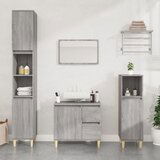 The Living Store Kopalniška omarica siva sonoma 30x30x100 cm inženirski les - Kopalniška Omarica, (21436930) | Shoptok.si