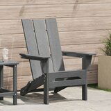 vidaXL zložljiv Adirondack stol Svetlo siva 74.5x80.5x90 cm HDPE | Shoptok.si