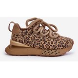 Boto Women's Suede Sneakers On Platform With Thick Lacing Leopard Artiker | shoptok.hr