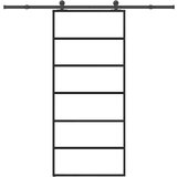 vidaXL Klizna vrata s priborom 90 x 205 cm od ESG stakla i aluminija | shoptok.hr