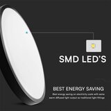  LED plafonsko svetlo za kupatilo LED/24W/230V 3000K IP44, prečnik 29,5 cm, crno | Eponuda.com
