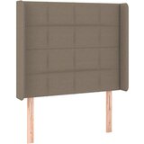 Maison Chic Posteljno vzglavje - Vzglavna omarica - Nočna omarica z ušesi taupe 93x16x118/128 cm blago, (21709711) | Shoptok.si