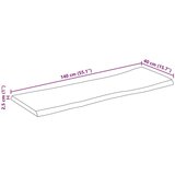 vidaXL Mizna plošča 140x40x2,5 cm naraven rob trden mangov les | Shoptok.si