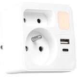  Vi&amp;scaron;enamenski razdelnik: 2 utičnice, USB-C i USB-A, LED osvetljenje 0,5 W/230 V, 3000 K Slike
