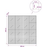  Gabion s 5 mm žicom i mrežom 5x5 cm 200x10x200 cm | shoptok.hr