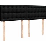  Otomanski krevet s madracem i LED crni 140x200 cm od tkanine Slike