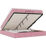  Otomanski posteljni okvir z vzmetnicami roza 200x200cm žamet, (22053909) | Shoptok.si