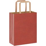 vidaXL Papirnate vrećice 250 kom s ručkama crvene 18x8x22 cm | shoptok.hr