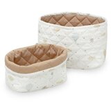 CamCam Copenhagen Kremno bele/svetlo rjave tekstilne otroške škatle za shranjevanje v kompletu 2 ks ø 24x17 cm Dreamland/Camel – | Shoptok.si