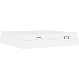 vidaXL Krevetna konstrukcija Čista bijela 200 x 200 cm Umjetna koža | shoptok.hr