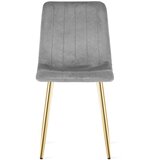 Lava stolica - svijetlosivi baršun / zlatne noge x 3 | shoptok.hr