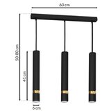  Luster na sajli JOKER 3xGU10/25W/230V crna/zlatna | Eponuda.com