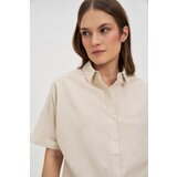 Marisse Beige Cotton And Linen Shirt | ePonuda.com