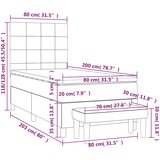 Box spring krevet s madracem ružičasti 80 x 200 cm baršunasti | shoptok.hr