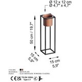 WALLXPERT Dekorativna saksija GED-023-B, 15x50 cm, Crna-terakota | Eponuda.ba