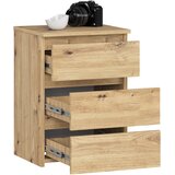 AKORD Cl3/40 Nočna Omarica, 3 Predali, Hrast Artisan, (5000332061) | Shoptok.si