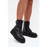 Boto Women's platform ankle boots with decorative detail insulated black Lyrana | Shoptok.si