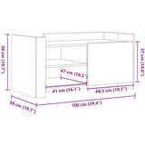 vidaXL Klubska mizica rjavi hrast 100x50x50 cm inženirski les | Shoptok.si