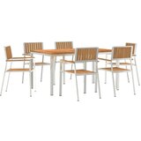  set za objedovanje 7 pcs Smeđa Čvrsto teak drvo | Eponuda.com