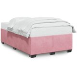 vidaXL Posteljni okvir roza 120x200 cm žamet | Shoptok.si