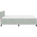 vidaXL Box Spring Postelja z Blazino Svetlo Siva 140x200 cm Žamet Cene