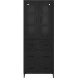  Highboard Crni hrast 69,5 x 34 x 180 cm Konstruirano drvo | shoptok.hr