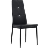 Maison Chic Jedilni stoli - Vzorci stoli 6 kosov črno umetno usnje A1132, (22032759) | Shoptok.si