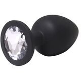  veliki crni silikonski analni dildo sa dijamantom Cene'.'