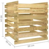  Rešetkasti vrtni komposter 90x90x90 cm od impregnirane borovine | shoptok.hr