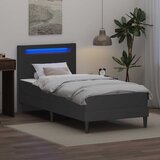  Okvir za krevet Siva 90 x 190 cm Umjetna koža - Siva 90 x 190 cm | shoptok.hr