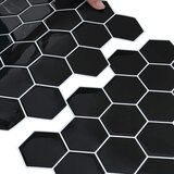  Heksagonska pločica 20 pcs Crna 30 x 30 cm Poliuretan i PET | shoptok.hr