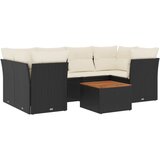  The Living Store Vrtna sedežna garnitura 7-delna z blazinami črn poli ratan - Vrtna Sedežna Garniture, (21447011) | Shoptok.si
