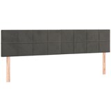 Maison Chic Posteljno vzglavje - Vzglavna omarica 2 kosa temno siv 90x5x78/88 cm žamet, (22077421) Cene