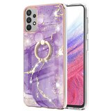 INORCO Za Samsung Galaxy A53 5G YB IMD Series-10 Marmorni vzorec, mehka torbica za telefon TPU IMD Galvaniziran obroč, pokrov na stojalu, (22035224) | Shoptok.si